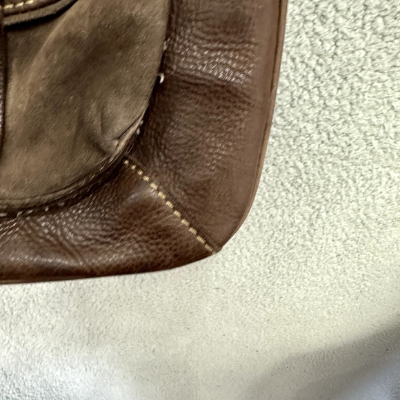 Fossil Crossbody Bag Women Brown Leather Suede Boho Utility Y2K Indie Hippie - Picture 6 of 14